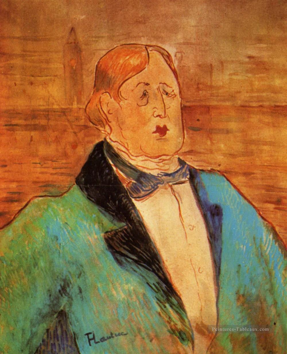 portrait d’oscar wilde 1895 Toulouse Lautrec Henri de Peintures à l'huile